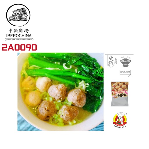 [2A0090] ALBONDIGA TENDON VACUNO CONGELADA *MENGFU* 蒙福冻牛筋丸 360g/16