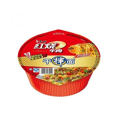 [500008] FIDEOS SECOS DE TERNERA  *MR KONG* 康师傅红烧牛肉干拌面 147g/12