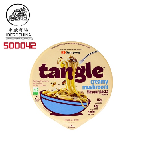 [500042] PASTA BOWL TANGLE CREMA CHAMPIÑON *SAMYANG* 三养奶油蘑菇意碗面 105g/6