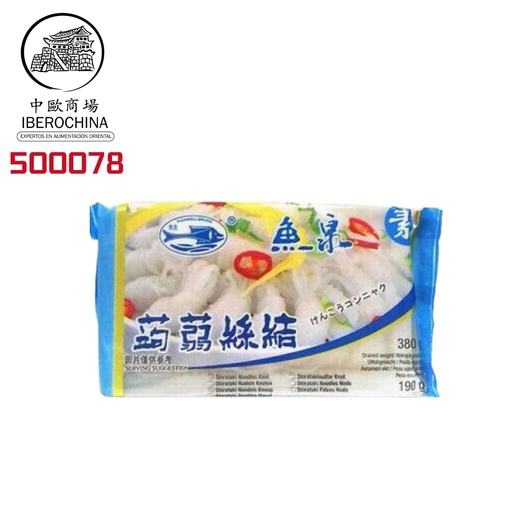 [500078] FIDEO KONNYAKU EN NUDO *YUQUAN* 鱼泉魔芋丝结 380g/20