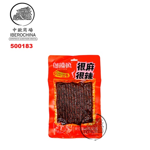 [500183] ROLLO DE TOFU SABOR MUY PICANTE 邬辣妈豆卷很麻很辣 100g/80