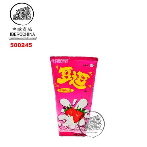 [500245] BEBIDA LECHE CON SABOR FRESA *SHENHUI* 深晖豆逗草莓奶 200ml/16