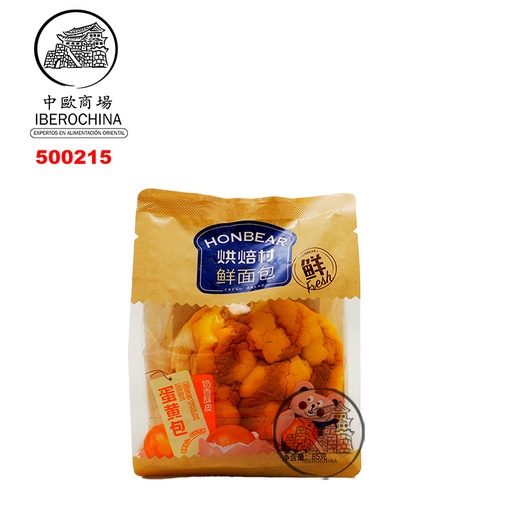 [500215] PAN DE YEMA DE HUEVO *HONGBEICUN* 烘焙村蛋黄包 85g/24