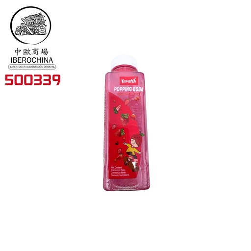 [500339] BEBIDA SABOR A FRESA *KOMEYA* 爆珠饮料草莓味350ml/12
