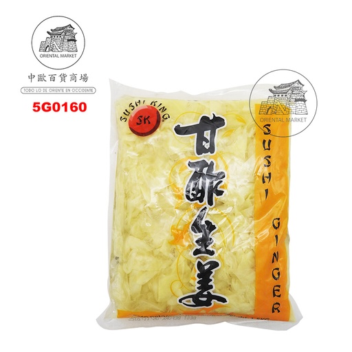 [5G0160] JENGIBRE BLANCO GARI *SUSHI KING* 寿司王白醋姜片 1kg/10