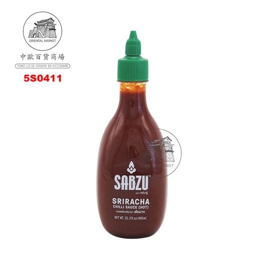 [5S0411] SALSA SRIRACHA *SABZU* 是里拉差辣酱 450ml/12