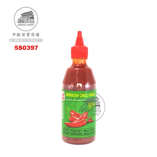 [5S0397] SALSA SRIRACHA PICANTE *COCK* 鸡标辣味是拉差酱 490g/12