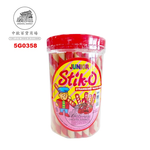 [5G0358] GALLETA SABOR FRESA  *STICK-O* 菲草莓条 380g/12