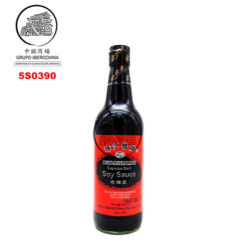 [5S0390] SALSA SOJA OSCURO *PRB* 珠江桥牌老抽酱油 500ml/12