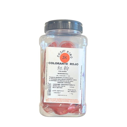 [5C0038] COLORANTE ROJO *SUSHI KING* 寿司王红粉 900g/6