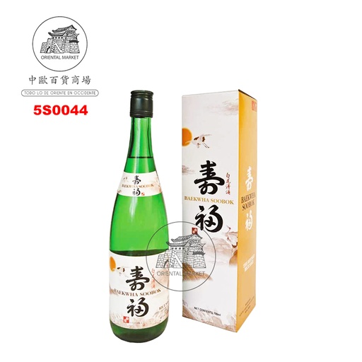 [5S0044] SAKE COREANO (13%) *BAEKWHA* 白花小瓶清酒 700ml/12
