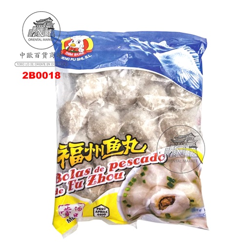 [2B0018] ALBONDIGA PESCADO FUZHOU CONGELADA *MENGFU* 蒙福冻福州鱼丸 440g/14