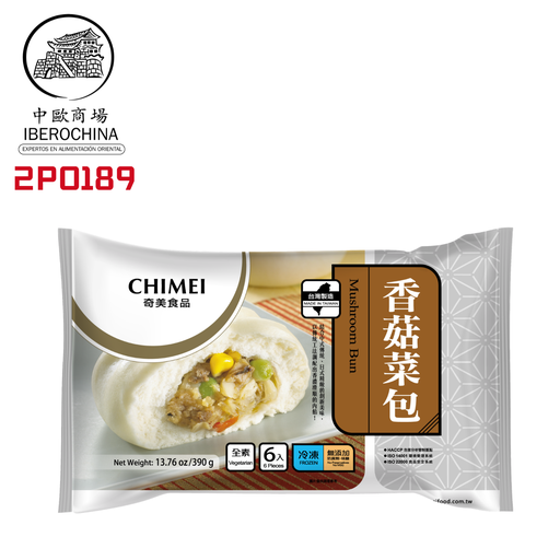 [2P0189] BOLLO SETA CONGELADO *CHIMEI* 奇美冻香菇菜包 390g/6u/15