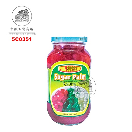 [5C0351] CONFITURA PALMA (ROJO) *KAONG* 红色巴马果 340g/24