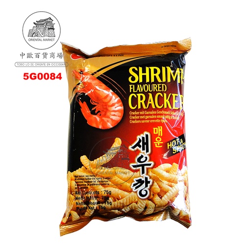 [5G0084] CHIPS RIZO SABOR GAMBA PICANTE *NONGSHIM* 韩国农心辣虾条 75g/20