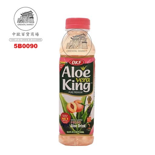 [5B0090] BEBIDA ALOE VERA MELOCOTON *OKF* 韩国水蜜桃芦荟饮料 500ml/20