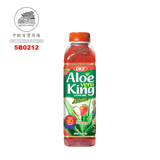 [5B0212] BEBIDA ALOE VERA FRESA *OKF* 草莓芦荟饮料 500ml/20